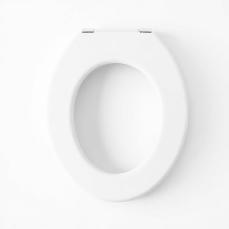 Assento Almofadado Oval Clássico Branco Atlas PR1063-2